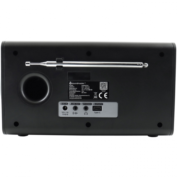 Soundmaster Bordsradio Färg-display Förvalsknappar DAB900SW Svart