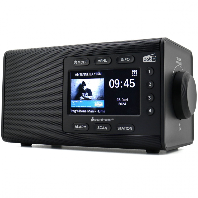 Soundmaster Bordsradio Färg-display Förvalsknappar DAB900SW Svart
