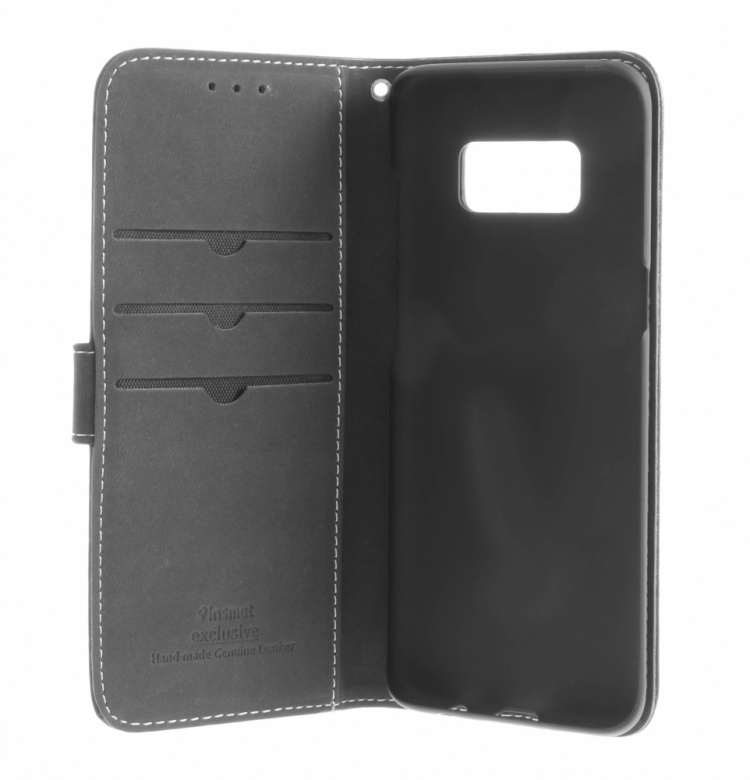 Insmat Exklusivt Flip Case plånboksfodral, Samsung Galaxy S8, svart Insmat Exklusivt Flip Case plånboksfodral, Samsung Galaxy S8, svart