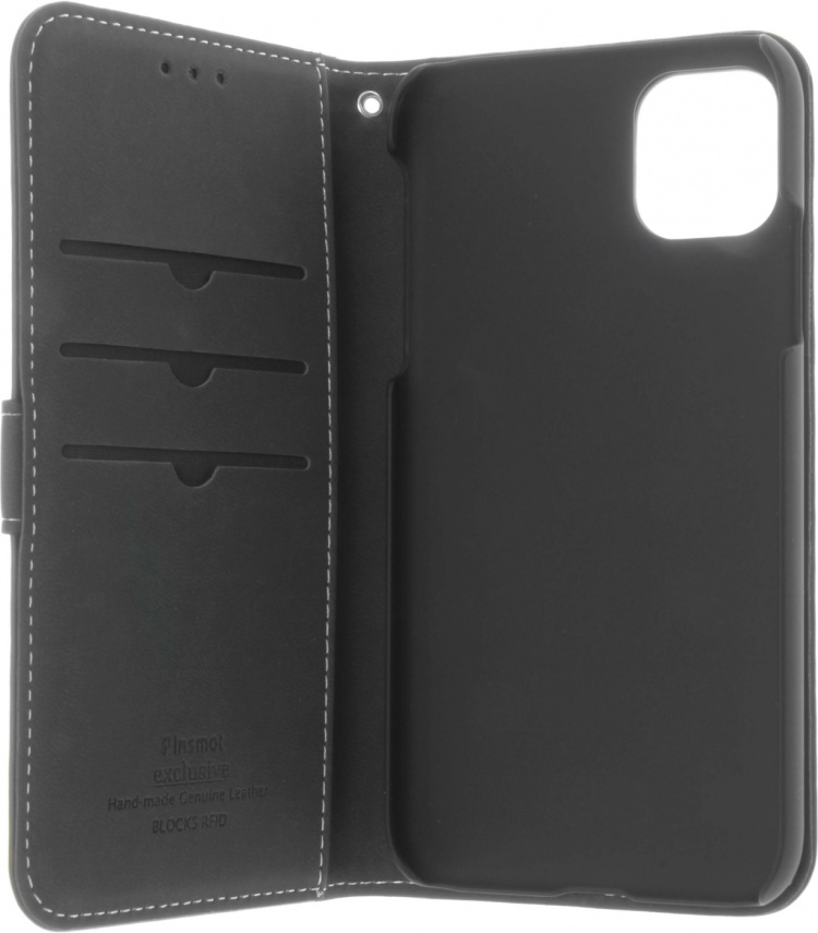 Insmat Exclusive Flip Case Plånboksfodral, iPhone 11, svart Insmat Exclusive Flip Case Plånboksfodral, iPhone 11, svart