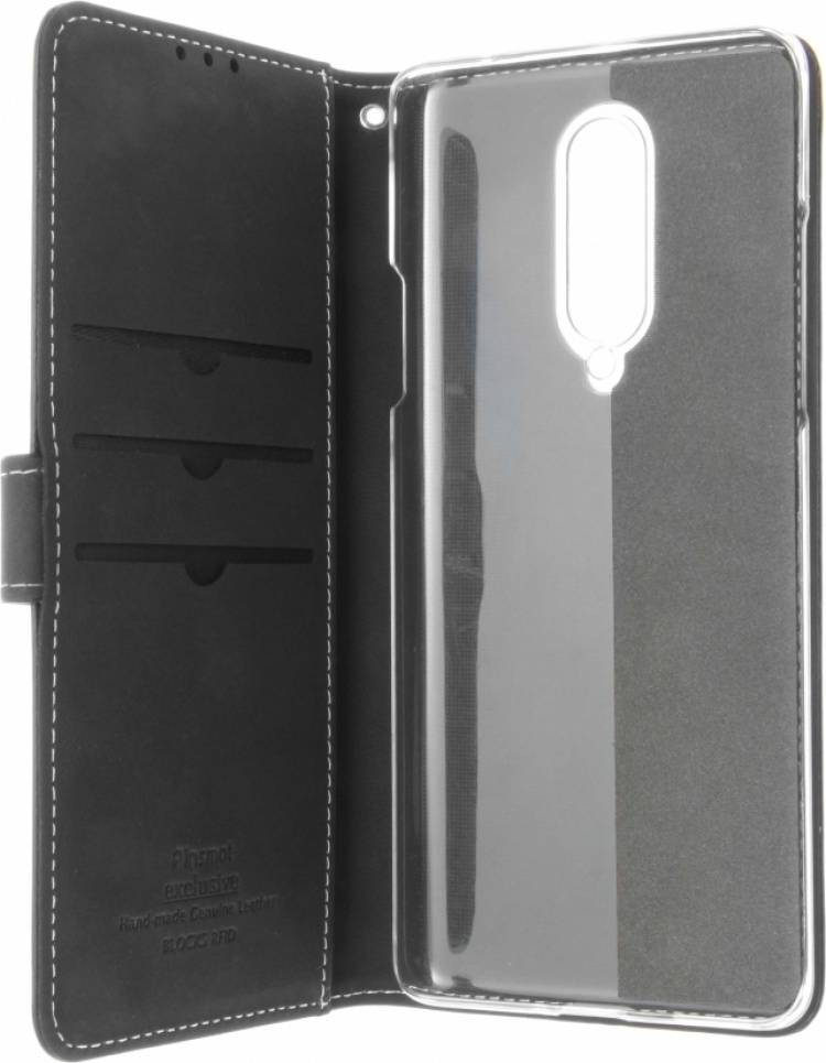Insmat Exklusivt Flip Case plånboksfodral, Oneplus 8, svart