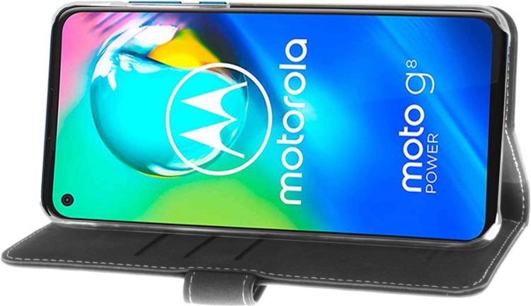 Insmat Exklusivt Flip Case Plånboksfodral Motorola Moto G8 Power, svart Insmat Exklusivt Flip Case Plånboksfodral Motorola Moto G8 Power, svart