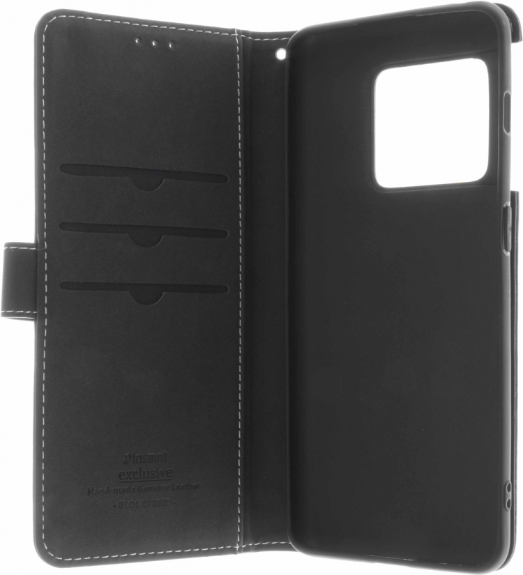 Insmat Exklusivt Flip Case plånboksfodral, OnePlus 10 Pro, svart