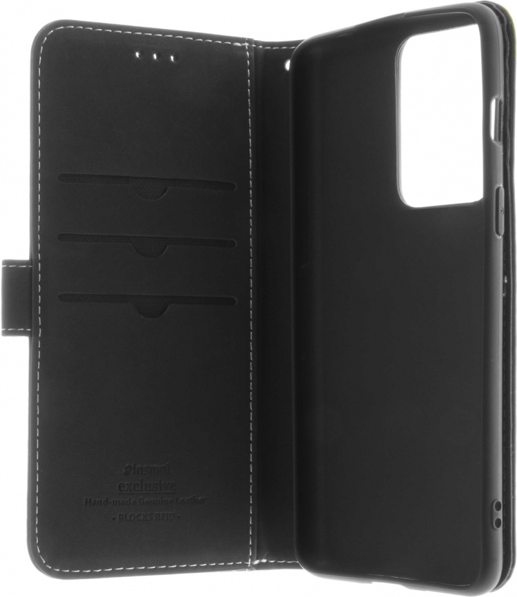 Insmat Exklusivt Flip Case plånboksfodral, OnePlus Nord 2T 5G, svart