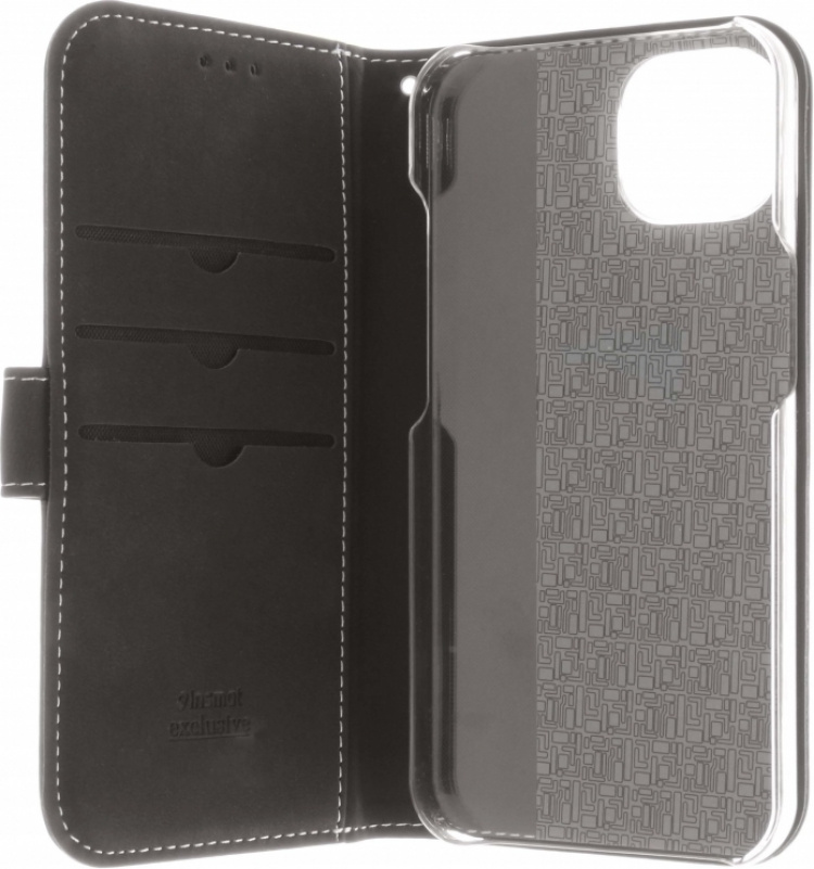 Insmat Exclusive Flip Case plånboksfodral, iPhone 14 Pro, svart