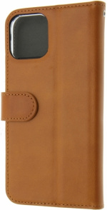 Insmat Exclusive Flip Case plånboksfodral, iPhone 14, brun