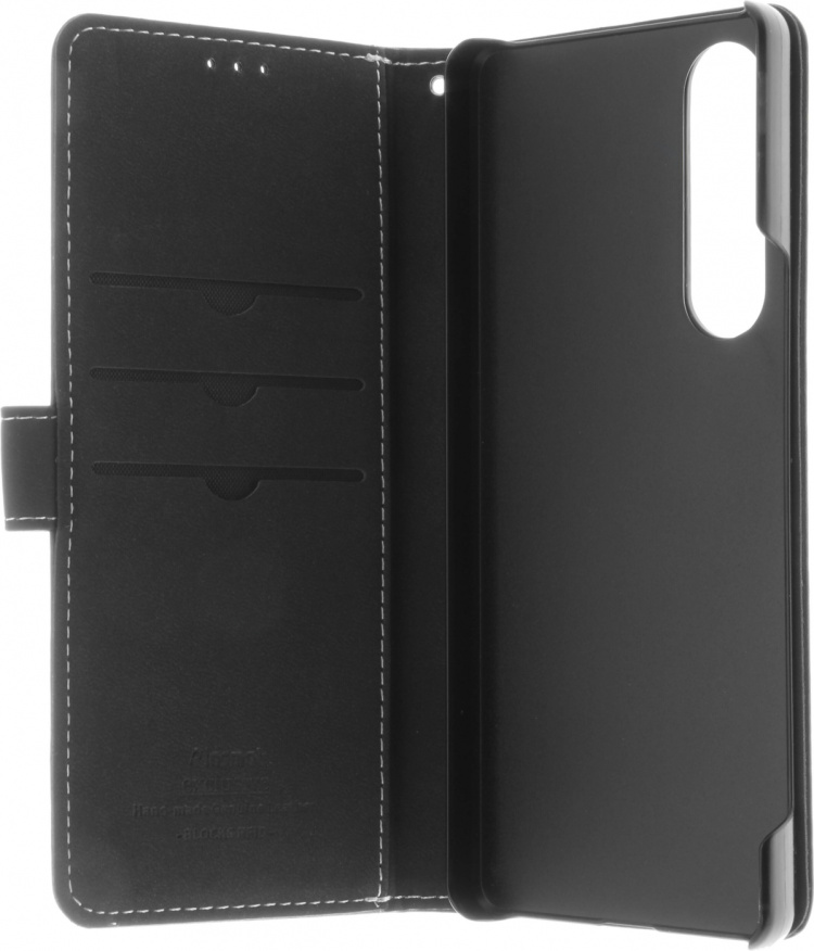 Insmat Exclusive Flip Case plånboksfodral, Sony Xperia 1 V, svart Insmat Exclusive Flip Case plånboksfodral, Sony Xperia 1 V, svart