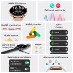 KSIX Smartklocka Core 2 AMOLED - Svart KSIX Smartklocka Core 2 AMOLED - Svart