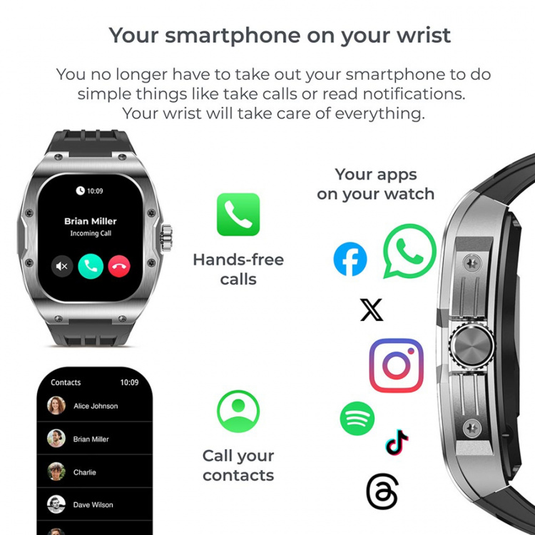 KSIX Smartklocka Hero AMOLED - Svart KSIX Smartklocka Hero AMOLED - Svart