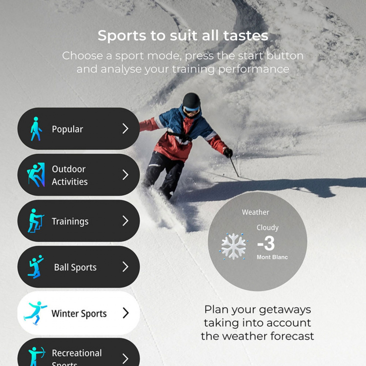 KSIX Smartklocka Venture - Svart