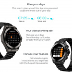 KSIX Smartklocka Titanium - Svart