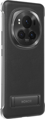 Honor Magic6 Pro skyddsfodral med stativ, svart Honor Magic6 Pro skyddsfodral med stativ, svart