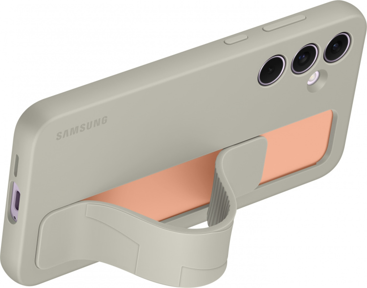 Samsung Galaxy A55 Standing Grip Fodral, grå Samsung Galaxy A55 Standing Grip Fodral, grå