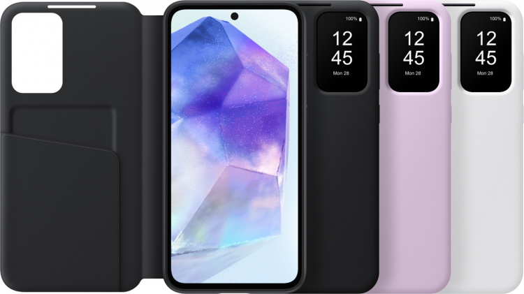 Samsung Galaxy A55 Smart View plånboksfodral, lavendel