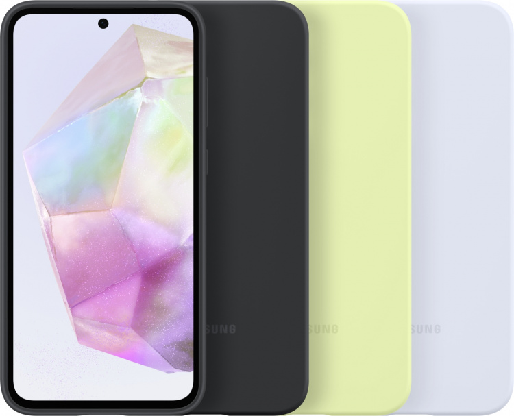 Samsung Galaxy A35 Silikonfodral, ljusblå