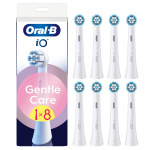 Oral B iO Series Gentle Care ersättningsborsthuvuden - vita - 8 st Oral B iO Series Gentle Care ersättningsborsthuvuden - vita - 8 st