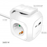 LogiLink Power Cube Multi-grenuttag + USB-A/USB-C PD 20W LogiLink Power Cube Multi-grenuttag + USB-A/USB-C PD 20W