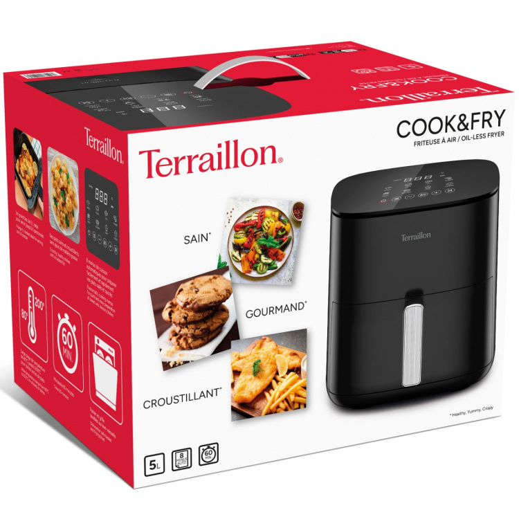 Terraillon Airfryer Cook & Fry 5L 1500W Terraillon Airfryer Cook & Fry 5L 1500W