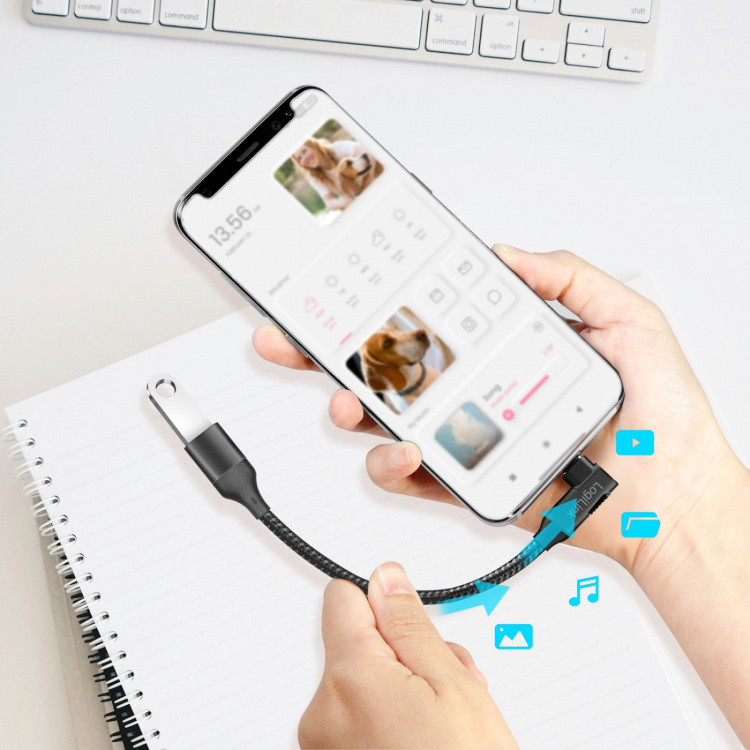 LogiLink Vinklad USB-C-kabel USB 3.2 15W 0,2m LogiLink Vinklad USB-C-kabel USB 3.2 15W 0,2m