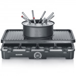 Severin Fondue/Raclette Kombinerad 8pannor 2in1 RG 2347