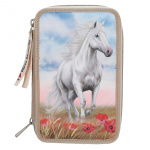 Miss Melody Tredubbelt pennfodral - Poppy Sand - Beige