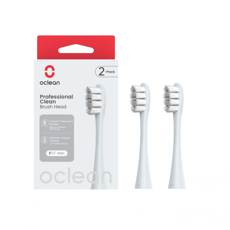 Oclean Borsthuvud Professional Clean 2-Pack Silver