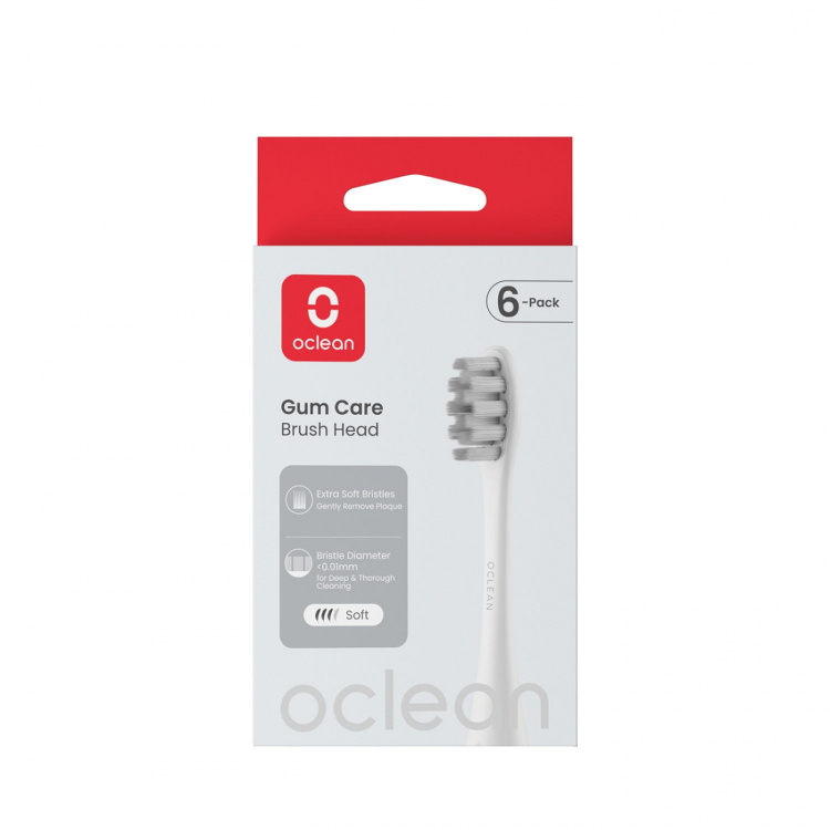 Oclean Borsthuvud Gum Care 6-Pack Vit