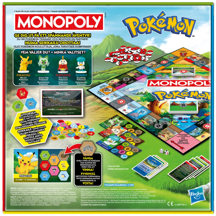 Hasbro gaming Brädspel Monopoly Pokemon (SE/FI)