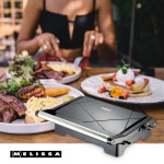 MELISSA Panini-grill och kontaktgrill med non-stickbeläggning och överhettningsskydd 1000W Svart