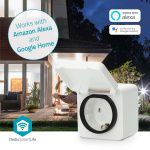 Nedis SmartLife Smart Plug | IP44 | Strömmätare | 3680 W | Jordad kontakt | -25 - 55 °C | Android™ / IOS | Grå / Vit | 1 st Nedis SmartLife Smart Plug | IP44 | Strömmätare | 3680 W | Jordad kontakt | -25 - 55 °C | Android™ / IOS | Grå / Vit | 1 st