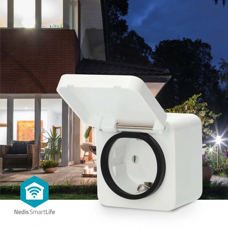 Nedis SmartLife Smart Plug | IP44 | Strömmätare | 3680 W | Jordad kontakt | -25 - 55 °C | Android™ / IOS | Grå / Vit | 1 st Nedis SmartLife Smart Plug | IP44 | Strömmätare | 3680 W | Jordad kontakt | -25 - 55 °C | Android™ / IOS | Grå / Vit | 1 st