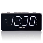Lenco PLL FM Alarm Clock Radio stor och tydlig 1,8