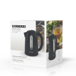 MELISSA Elektrisk vattenkokare | 1,7 l | 2200 W | 360° vridbar bas | Dolt värmeelement | Torrkokningsskydd | Svart