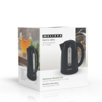 MELISSA Elektrisk vattenkokare | 1,7 l | 2200 W | 360° vridbar bas | Dolt värmeelement | Torrkokningsskydd | Svart