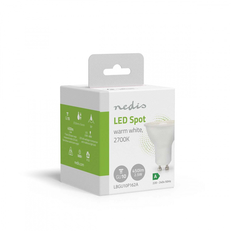 Nedis LED-lampa GU10 | Spot | 2.5 W | 450 lm | 2700 K | Varm Vit | Retrostil | 1 st