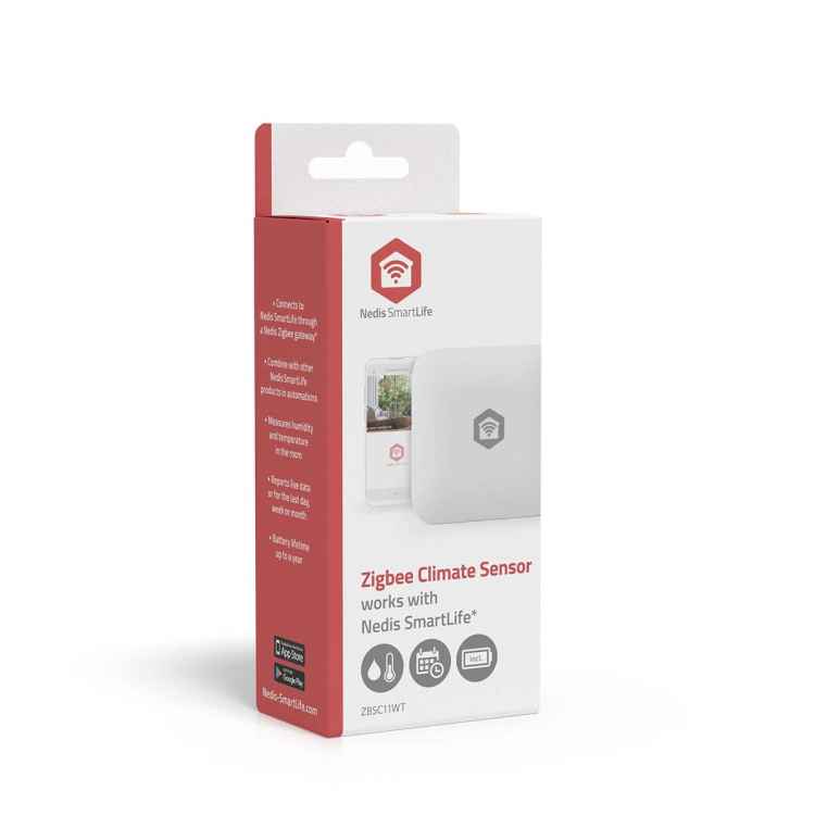 Nedis SmartLife Klimatsensor | Zigbee 3.0 | Batteridriven | Android™ / IOS | Vit