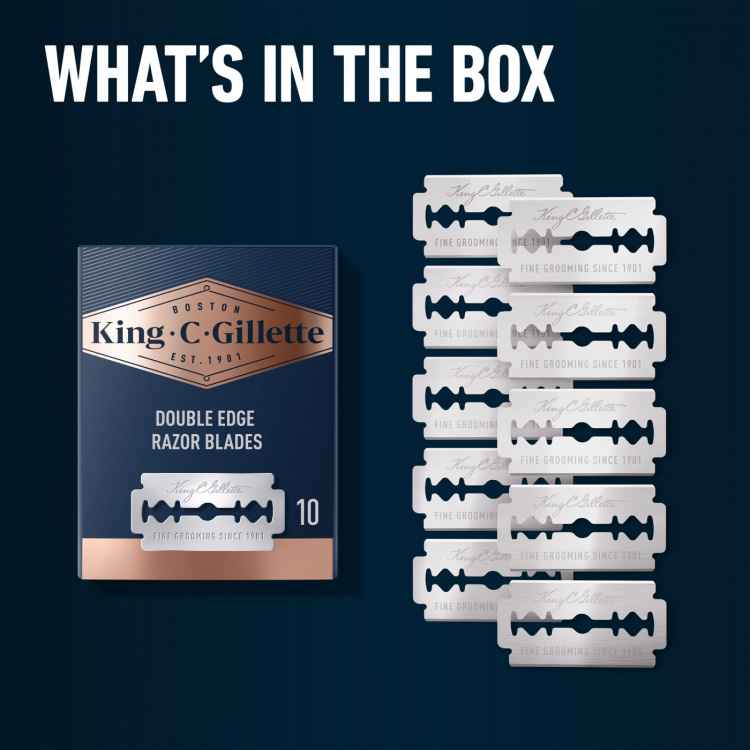 King C. Gillette Dubbeleggad Säkerhetsrakblad 10 st