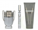 Paco Rabanne Invictus Giftset 160 ml Edt Spray 50ml/All Over Shampoo 100ml/Edt Travel Spray 10ml