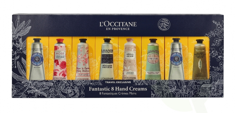 L\'Occitane Fantastic 8 Hand Set 240 ml Verbena 30ml/Shea 30ml/Rose 30ml/Cherry Blossom 30ml/Lavender 30ml/Neroli 30ml/Almond 30ml/Shea 30ml