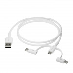 dbramante1928 Re-charge - 3in1-kabel-USB A till USB-A,C & Lightn-W
