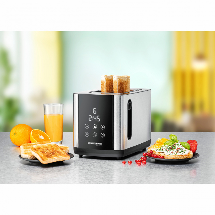 Rommelsbacher Brödrost Sunny TO 850 Rostfri LED-Disp Touch Control
