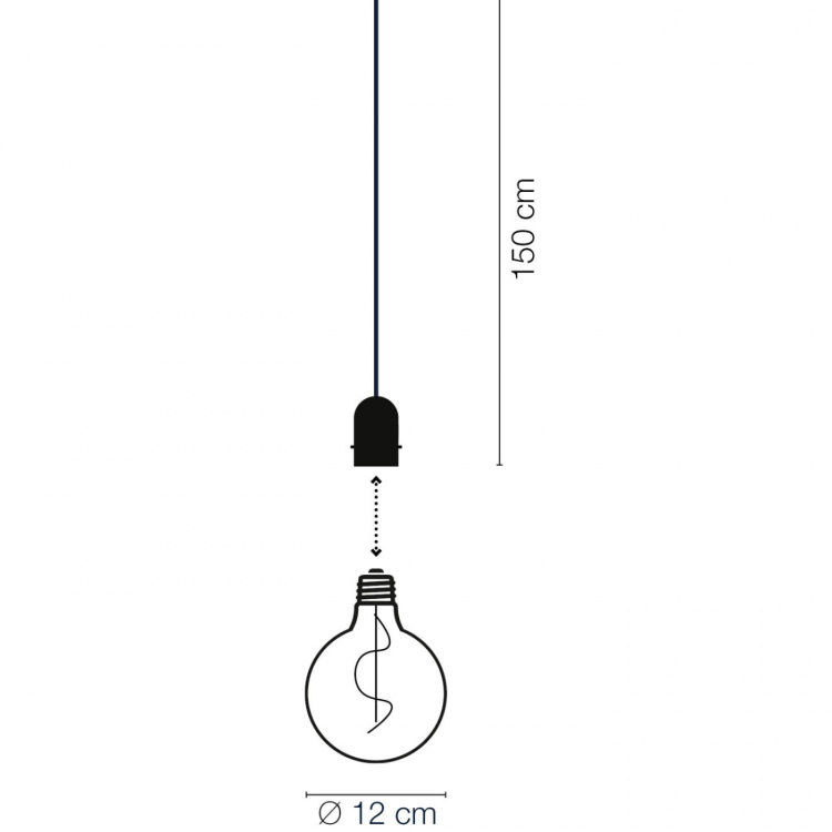 LightsOn Penny Pendellampa Gravity + DecoBulb XL Smoke