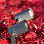 LightsOn Luna Startpaket 2 x Trädgårdsspot Grå