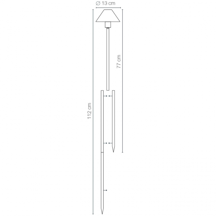 LightsOn Apollo Flex Trädgårdslampa 77/112 cm Grå