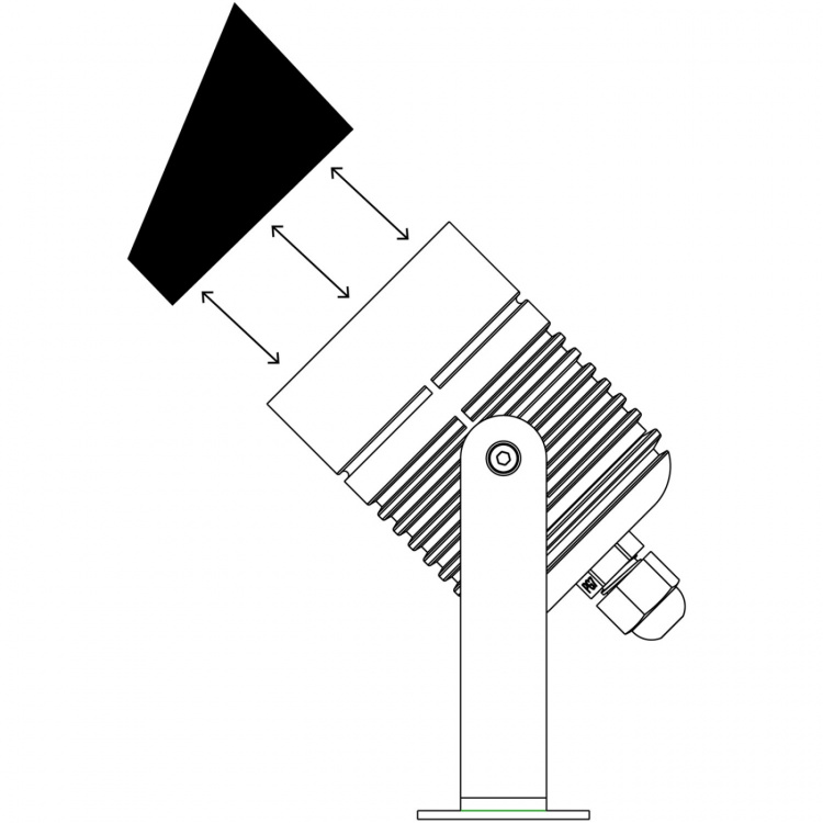 LightsOn Bländskydd till Luna/Arcus/Nova Aluminium Svart