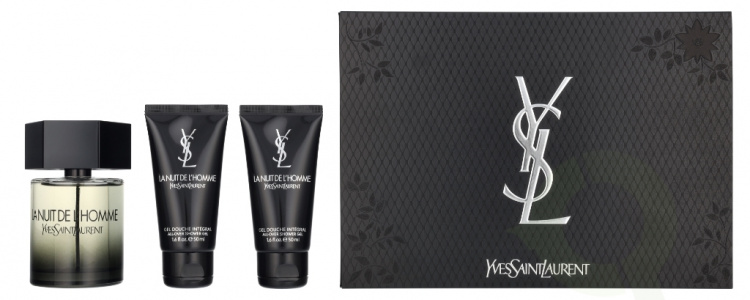 Yves Saint Laurent YSL La Nuit De L\'Homme Giftset 200 ml Edt Spray 100ml/2x Shower Gel 50ml