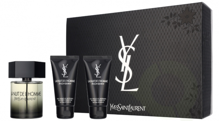 Yves Saint Laurent YSL La Nuit De L\'Homme Giftset 200 ml Edt Spray 100ml/2x Shower Gel 50ml