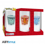 Abysse Set med Pokémon-glas - 3 x 14 cm höjd, 6 cm diameter