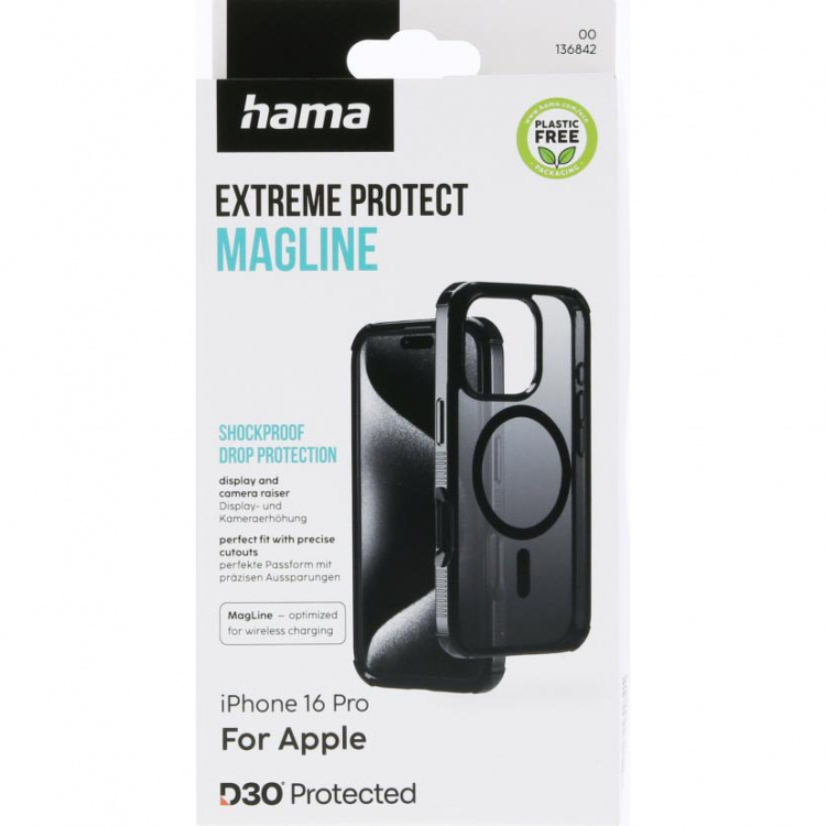 Hama Mobilskal Extreme Protect iPhone 16 Pro MagFodral Svart