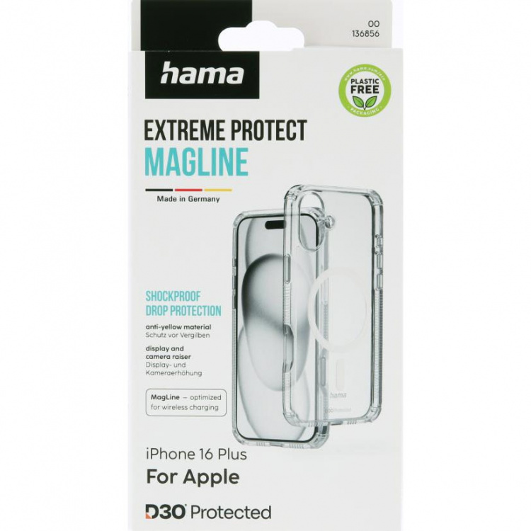 Hama Mobilskal Extreme Protect iPhone 16 Plus MagCase Transparent Hama Mobilskal Extreme Protect iPhone 16 Plus MagCase Transparent